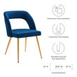 modern upholstered dining chairs Modway Furniture Dining Chairs Gold Navy
