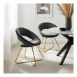 fabric parsons dining chairs Modway Furniture Dining Chairs Gold Charcoal