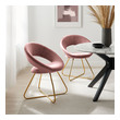 white dining table set ikea Modway Furniture Dining Chairs Gold Dusty Rose