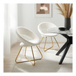 black and white dining set Modway Furniture Dining Chairs Gold White