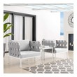 patio set black Modway Furniture Sofa Sectionals Gray Gray