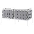 outdoor wicker sofa with chaise Modway Furniture Sofa Sectionals Gray Gray