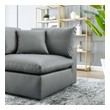 modern black leather sectional sofa Modway Furniture Sofas and Armchairs Gray