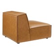 velvet couch with chaise Modway Furniture Sofas and Armchairs Tan