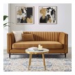black couch modern Modway Furniture Sofas and Armchairs Cognac