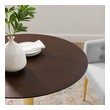 round dining room table with chairs Modway Furniture Bar and Dining Tables Gold Cherry Walnut