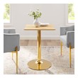 small wood kitchen table Modway Furniture Bar and Dining Tables Gold Natural
