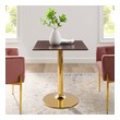 6 chairs counter height dining set Modway Furniture Bar and Dining Tables Gold Cherry Walnut