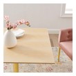 6 people dining table Modway Furniture Bar and Dining Tables Gold Natural