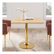 6 people dining table Modway Furniture Bar and Dining Tables Gold Natural