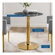 breakfast table set for 6 Modway Furniture Bar and Dining Tables Gold Black