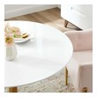 low round dining table Modway Furniture Bar and Dining Tables Gold White