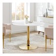 low round dining table Modway Furniture Bar and Dining Tables Gold White