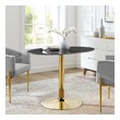 dining round table set for 4 Modway Furniture Bar and Dining Tables Gold Black