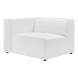 right facing leather sectional Modway Furniture Sofas and Armchairs White