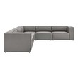l couch sofa Modway Furniture Sofas and Armchairs Gray