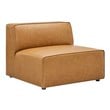 leather sectional left facing Modway Furniture Sofas and Armchairs Tan