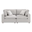 modern red leather sectional sofa Modway Furniture Sofas and Armchairs Light Gray