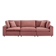 low modern sectional sofa Modway Furniture Sofas and Armchairs Dusty Rose