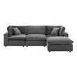 blue sectional sofa bed Modway Furniture Sofas and Armchairs Gray