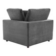 loveseat chaise sectional Modway Furniture Sofas and Armchairs Gray