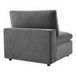 loveseat chaise sectional Modway Furniture Sofas and Armchairs Gray