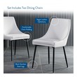 grey velvet chairs dining Modway Furniture Dining Chairs Black White