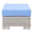 wood and upholstered bench Modway Furniture Sofa Sectionals Light Gray Light Blue