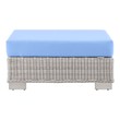 wood and upholstered bench Modway Furniture Sofa Sectionals Light Gray Light Blue