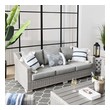 modern black leather sectional sofa Modway Furniture Sofa Sectionals Light Gray Gray