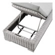 wicker high back chairs Modway Furniture Daybeds and Lounges Light Gray Gray