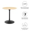 round marble dining set Modway Furniture Bar and Dining Tables Black Natural