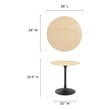 round marble dining set Modway Furniture Bar and Dining Tables Black Natural