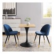 round wood kitchen table set Modway Furniture Bar and Dining Tables Black Natural
