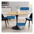 dining room chairs set of 4 Modway Furniture Bar and Dining Tables Black Natural