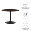 black and white dining table decor Modway Furniture Bar and Dining Tables Black Cherry Walnut