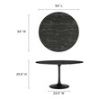 small round table and chairs Modway Furniture Bar and Dining Tables Black Black