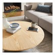 solid wood coffee table rectangle Modway Furniture Tables Black Natural
