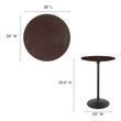 counter height table glass Modway Furniture Bar and Dining Tables Bar Tables Black Cherry Walnut