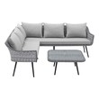 cheap patio sectional Modway Furniture Sofa Sectionals Gray Gray