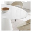 grey round dining table Modway Furniture Bar and Dining Tables White