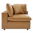 leather lounge with chaise Modway Furniture Sofas and Armchairs Tan