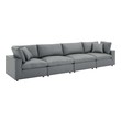 small leather sectional couch Modway Furniture Sofas and Armchairs Gray