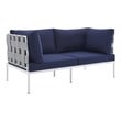 cushions for l shaped couch Modway Furniture Sofa Sectionals Gray Navy