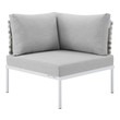 round chaise sectional Modway Furniture Sofa Sectionals Taupe Gray