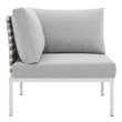 large sectional Modway Furniture Sofa Sectionals Tan Gray