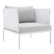 corner grey garden sofa Modway Furniture Sofa Sectionals White Gray