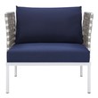 blue velvet bedroom chair Modway Furniture Sofa Sectionals Chairs Tan Navy
