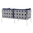 small sleeper sectional with chaise Modway Furniture Sofa Sectionals Gray Navy
