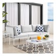 blue sectional couch living room Modway Furniture Sofa Sectionals White Gray